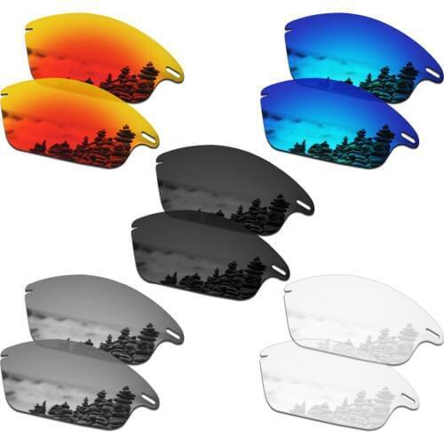 SmartVLT 5 Pairs Polarized Sunglasses Replacement Lenses for Oakley Fast Jacket - 5 Colors