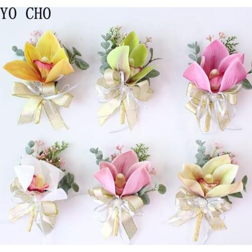 Wedding Corsage Pin Boutonniere Flower Calla White Pink Groom Boutonniere Buttonhole Corsage Wedding Planner Mariage Accessories