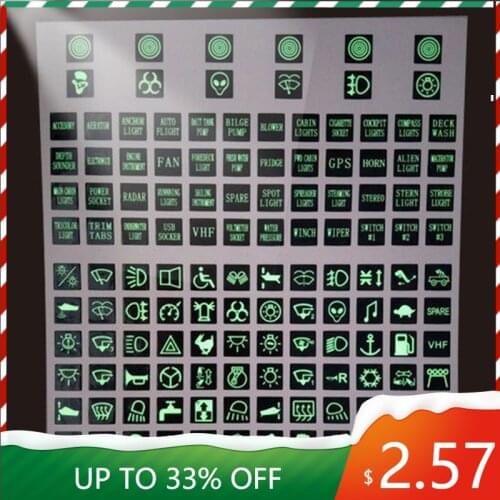 120 Sticker Rocker Switch Label Decal Circuit Panel Luminous Sticker For Car Marine Boat Truck Instrument Switches Relays Decor