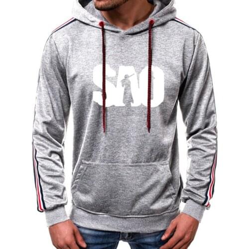 Spring Autumn Mens hooded sweater SAO Sword Art Online Printing Mens Sweatshirt High Quality Cotton Mens pullover