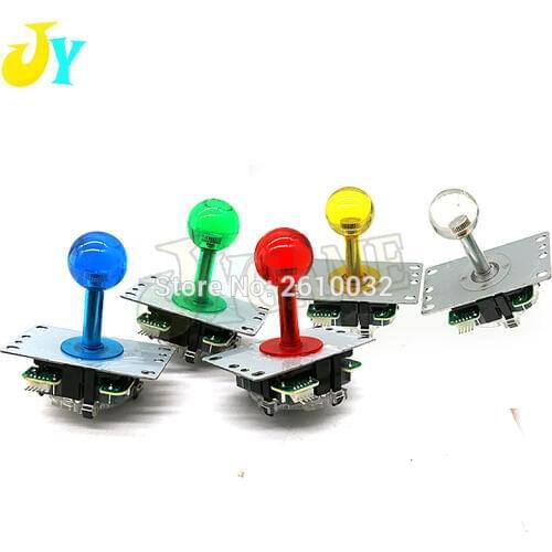 1pcs SANWA Style Joystick 4 /8 Way Arcade Joystick With Clear Top Ball Round Gate For Zero Delay Arcade Jamma Mame DIY