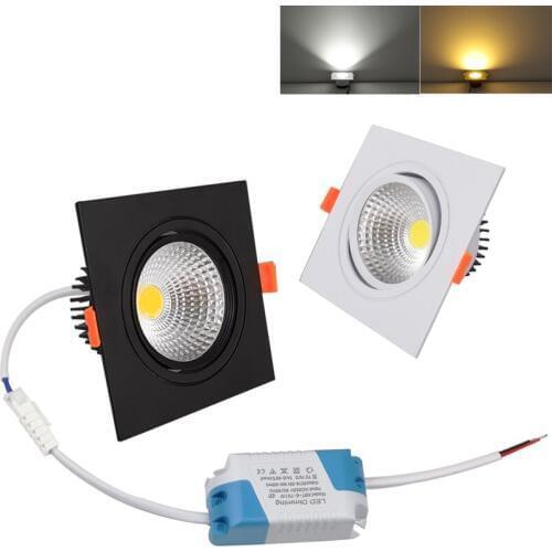 1pcs COB LED Downlights 7w10w Surface Mounted dimmable LED Ceiling Lamps Spot Light square Rotation LED Downlights