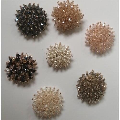 1pc Crystal Flower Patches Rhinestone Applique for Wedding Dress Princess Clothes Bag Shoes Garments Accessories Beads Patch