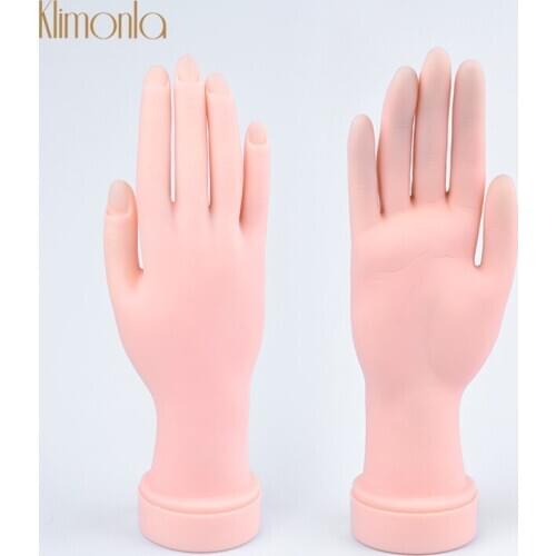 1Pc Flesh-Colored Design Nail Art Beginners Practice Artificial Hands Gel Training Display Model Insertable Nails Manicure Tools