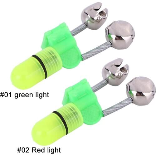 Night Fishing Rod Tip Night Light Twin Bells Ring Fishing Bait Alarm Tackle