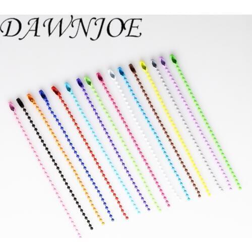 1 Packs 12CM Plating Ball Chain DIY Key Chains Label tag Dolls Pendant Connector Making jewelry Accessories Findings