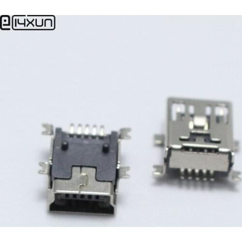 10pieces V3 Mini USB jack 5 Pin Outlet Tail Plug Socket USB Charging Port for Video Amplification MP3 MP4