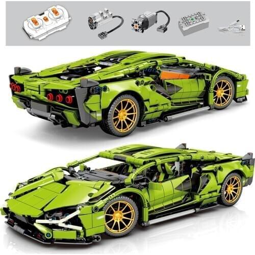 1254Pcs Super Racing Sports Vehicle Remote Control Building Blocks City Speed Racer RC/non-RC Bricks Children Toys Kids Gifts