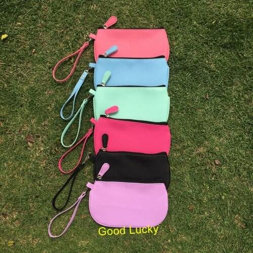 200pcs/lot Personalized Women Fashion PU Leather Monogram Wristlet Wallet Super Quality Simple PU Leather Wristlet