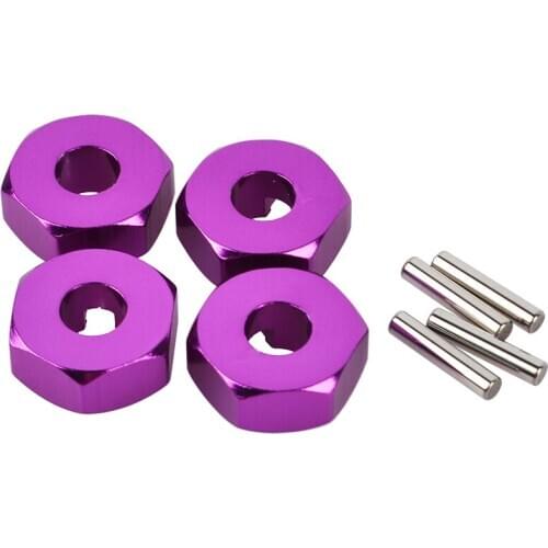 4PCS Metal Wheel Hex Nuts 12mm Drive Hubs with Pins Screws 102042 122042 for 1/10 RC Car Traxxas Tamiya LRP HSP 94122 94123 9411