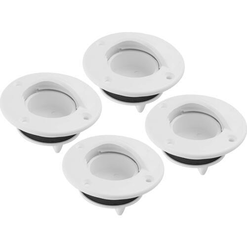 4pcs Boat Transom Deck Drain Scupper Valve Stopper with Seal, Hardware for Kayak Canoe Fishing Dinghy