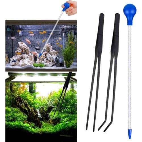 Acrylic Coral Feeder Aquarium Pipette SPS HPS Liquid Fertilizer Coral Feeding Tube with Stainless Steel Tweezers 3-Pack