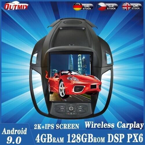 Android 9 4+128GB PX6 Vertical Tesla IPS Screen For Ford KUGA 2013-2017 DSP Car DVD GPS Multimedia Player Radio Audio Navigation