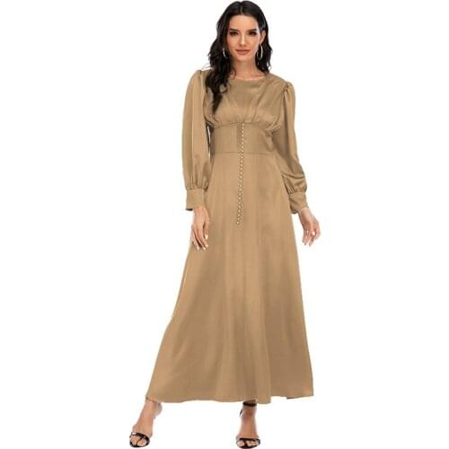 SatinTurkey Women Long Dress Muslim Fashion Moroccan Kaftan Djellaba Jubah Robe Femme Abaya Isalmic Clothing Party Dress Arab