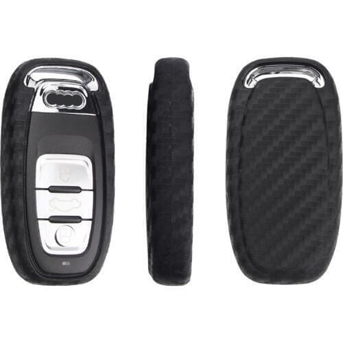 Carbon Fiber Pattern Smart Car Key Cover Case For Audi A4 S4 B7 B8 A6 A5 A7 A8 Q5 S5 S6 Q7 Car Styling Interior Accessories
