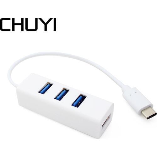 CHUYI Mini USB C Hub USB 2.0 HUB 4 Ports Type C 3.1 Splitter Adapter For MacBook Samsung Galaxy S10 Accessories USB-C HUB