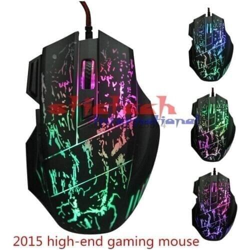 By dhl or ems 50pcs 5500DPI 7 Buttons Computer Gaming Mouse USB Wired For Laptop Game Mice With LED Breathing Light