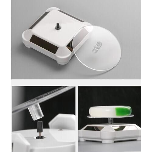 Light Source Jewelry Tool 360 Degree Jewellery Rotating Display Stand Turn Plate Table Jewelry Organizer Hard Show Holder TOP