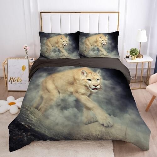 3D Leopard Bed Linens Bedding Sets Quilt Covers Pillow Shams Duvet Cover Sets Bedclothes King Queen Single Home Textile