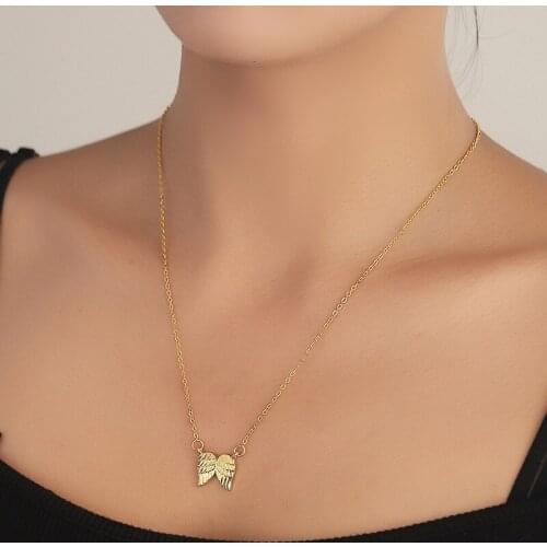Angel Wings Necklace Guardian Angel Wings Pendant Necklace for Women Jewelry Gifts