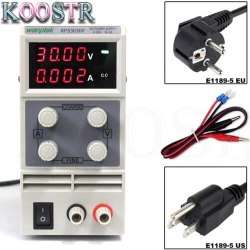 Mini laboratory Power Supply KPS303DF 30V 3A Single Phase Adjustable SMPS Digital Voltage Regulator 0.1V 0.01A DC Power Supply