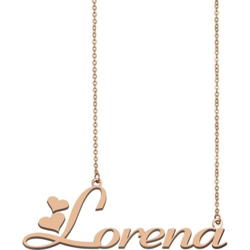 Lorena Name Necklace , Custom Name Necklace for Women Girls Best Friends Birthday Wedding Christmas Mother Days Gift