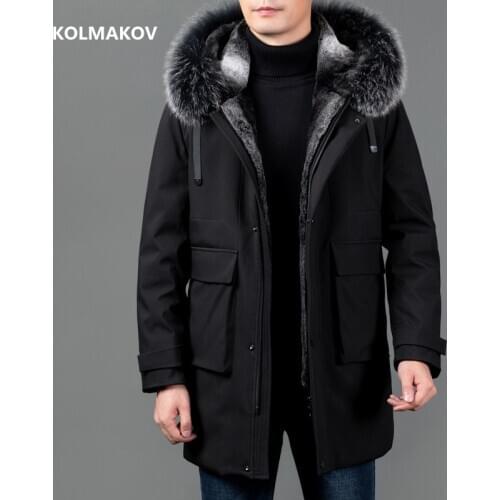 2020 Winter new arrival high quality Hat Detachable Mens Coat 90% White Duck Down Jackets Men Casual Jacket Male size M-5XL