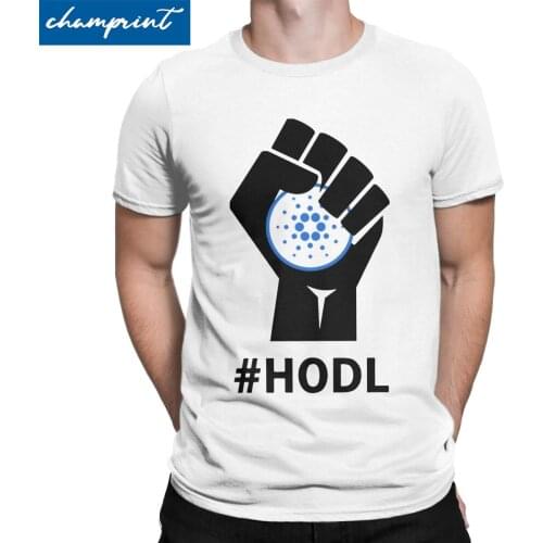 HODL Cardano Fist HODLing ADA T Shirt Men Womens Humor T-Shirt Crewneck Crypto Coin Cryptocurrency Bitcoin Tees Gift Idea