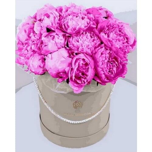 Frameless diy painting by numbers diy picture oil painting on canvas for home decor animal painting 4050cm purple peony