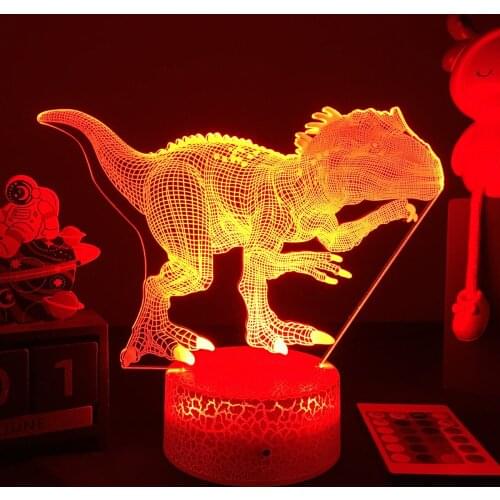 3D Dinosaur Nightlight For Baby Sleep Lighting Ceratosaurus Figure Kids Child Bedroom Decor Birthday Gifts Bedside Lamp