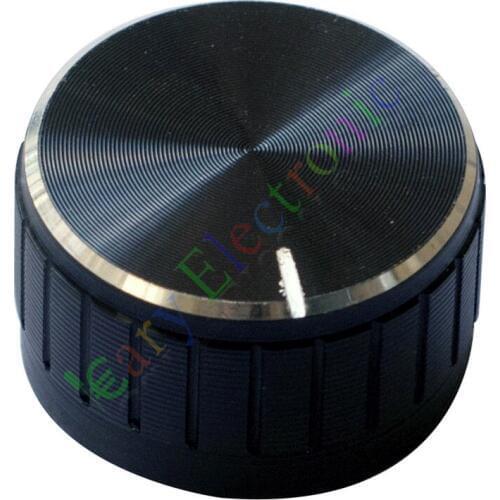 Wholesale and retail 50pc 30mm Pedal Top skirted Black knob Guitar tube Amp JAZZ BASS audio DIY parts free shipping