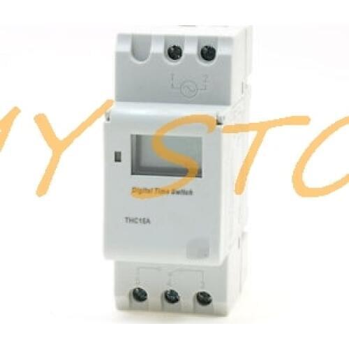 Din Rail Digital Programmable Timer Time Relay Switch 16A 12VDC 24VDC 48VDC 110VAC 220VAC 16A TP8A16 THC15A AHC15A