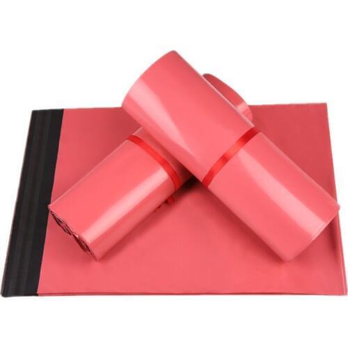 Retail 100Pcs/Lot Red Plastic Courier Mailing Envelop Bag Poly Shipping Mailer Packing Bag Express Post Mailing Package Bags