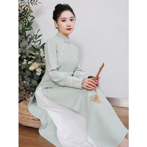 2021 traditional clothing vietnam aodai qipao dress for women vietnam traditional clothing ao dai chinese cheongsam dress