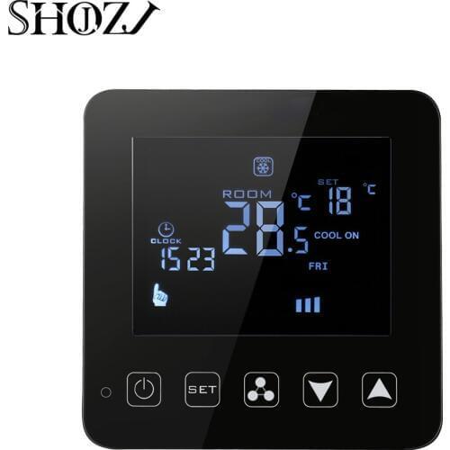 Smart Central Air Conditioner Temperature Controller 2p 4p pipe Fan Coil Thermostat for Air Conditioning