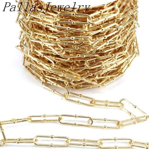 3Meters High quality chain gold Plating chain for jewelry making bracelet/necklace accessories paper clip