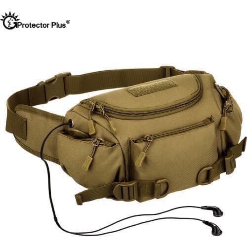 PROTECTOR PLUS Multifunction Tactical Waist Bag Military Camouflage Dual-use bag Outdoor Riding Sports Climbing Messenger bag
