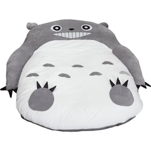 1.2x0.8m My Neighbor Totoro Tatami Sleeping Double Bed Beanbag Sofa for Audlt Warm Cartoon Totoro Tatami Sleeping Bag Mattress