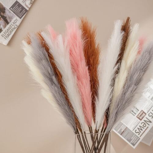 Coarse Pampas Large Reeds Office Altificial Grass Wedding Decoration Artificial Flowers Fluffy Without Shedding For Home Decor