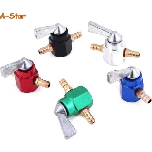 1PCS Universal 6mm In-Line Aluminium Petrol / Fuel Tap Motorcycle On-OFF Petcock Fuel Switch Accessories