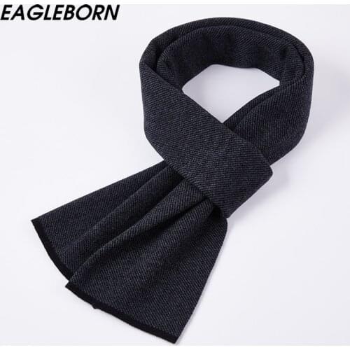 100% Wool Men Scarf Business Casual Solid Scarf Striped Cashmere Scarf Morning Men Fashion Scarf High Quality Wool 180*30cm Gift