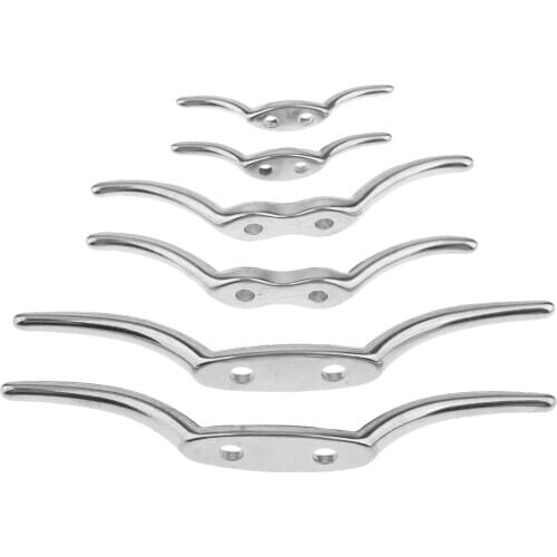 2x 316 Stainless Steel Flagpole Cleat Hook, 2.6 Inch Non-Rusting Rope Cleat Marine Hardware for Boat Dock Flag Rope