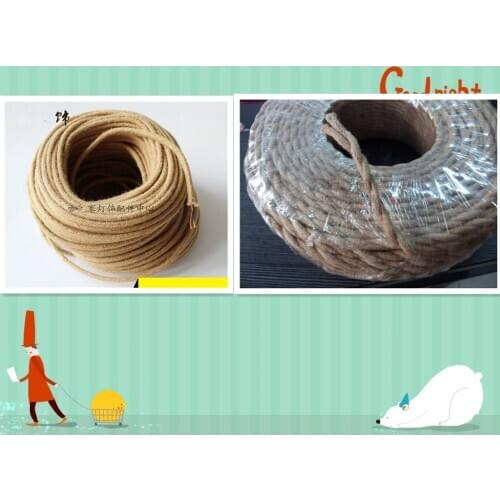 2x0.75 Vintage rope Wire Twisted Cable Retro Braided Electrical Wire Fabric Wire DIY pendant lamp wire vintage lamp cord