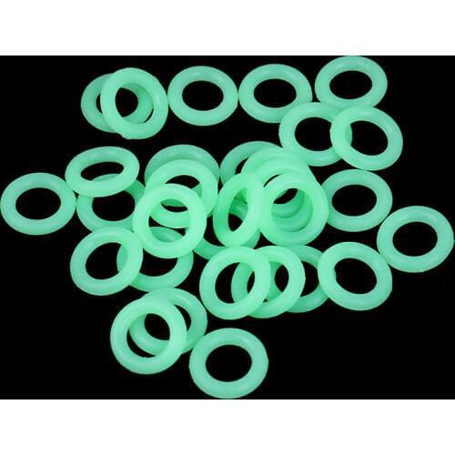 30Pcs/Pack Luminous Rubber Tent To Nail Fluorescent Ring Camping Nail Night Vision Ring Round Multi-functional Tents Accessories