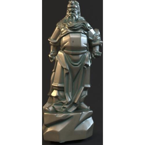 3D model for cnc 3D carved figure sculpture machine in STL file format Chinese historical figure Guan Gong