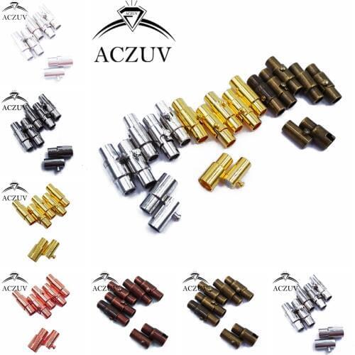 500Pcs Strong Magnetic Clasps Fits 3mm 4mm 5mm 6mm 7mm 8mm Round Leather Cord Bracelets Necklace Jewelry Making LXC001