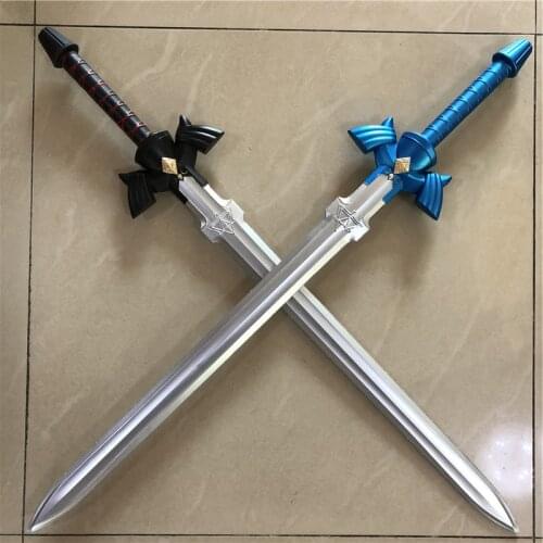 80cm Sword Cosplay 1:1 PU Sword Black & Blue Ver. Cos Prop Halloween Link Weapon Role Play Action Figure T