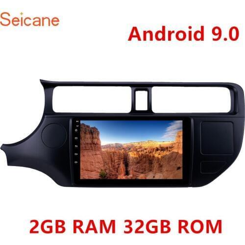 Seicane 4GB RAM Android 9.0 Car Multimedia Player for 2012 Kia Rio LHD with GPS Navigation HD Touchscreen Bluetooth Carplay