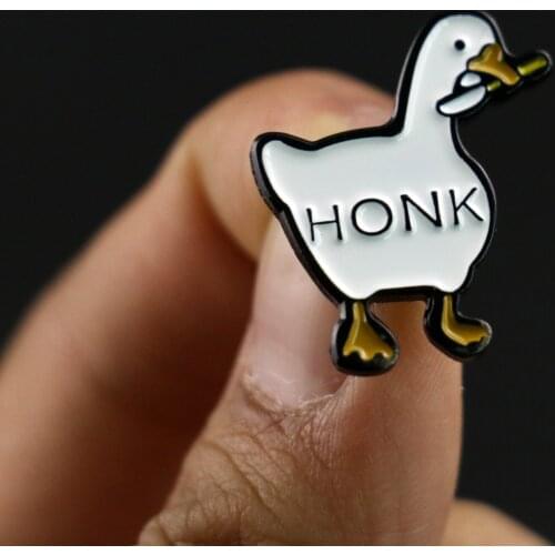 Untitled Goose HONK figure cosplay brooch Pin Enamel backpack bags badge clothes Women Men Kids fashion jewelry
