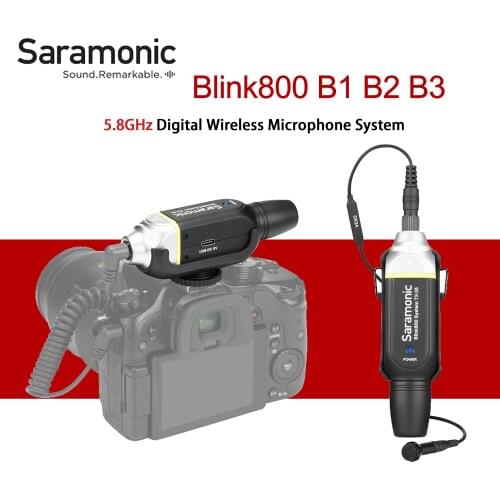 Saramonic Blink 800 Digital Wireless Microphone System For Electronic Instrument Camera Mixer B1 B2 B3 5.8GHZ Professional Mic
